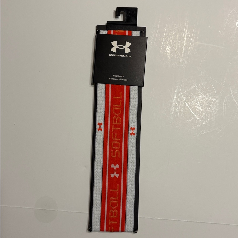 Under Armour Softball Headbands 3-Pack in Red and White - Picture 3 of 6